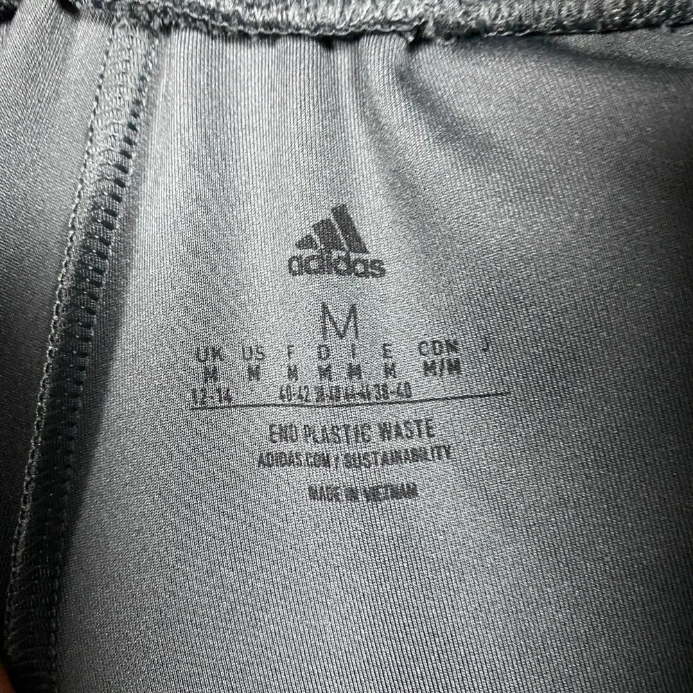 Adidas Track Pants Mens M Gray Purple Tiro 3-Stripe Joggers Athletic Tapered
